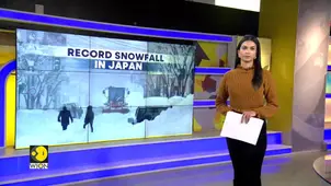 Heavy snowfall hits Japan as skiers and snowboarders flock to Mt. Isola for winter adventure.