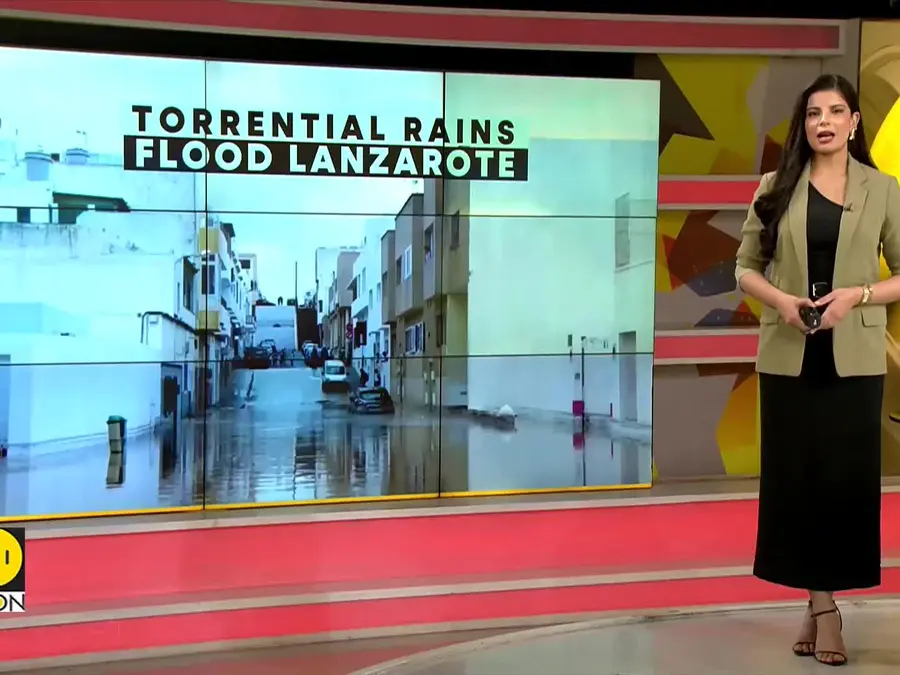 Lanzarote flood: Cars submerged as Canary Islands declare state of emergency