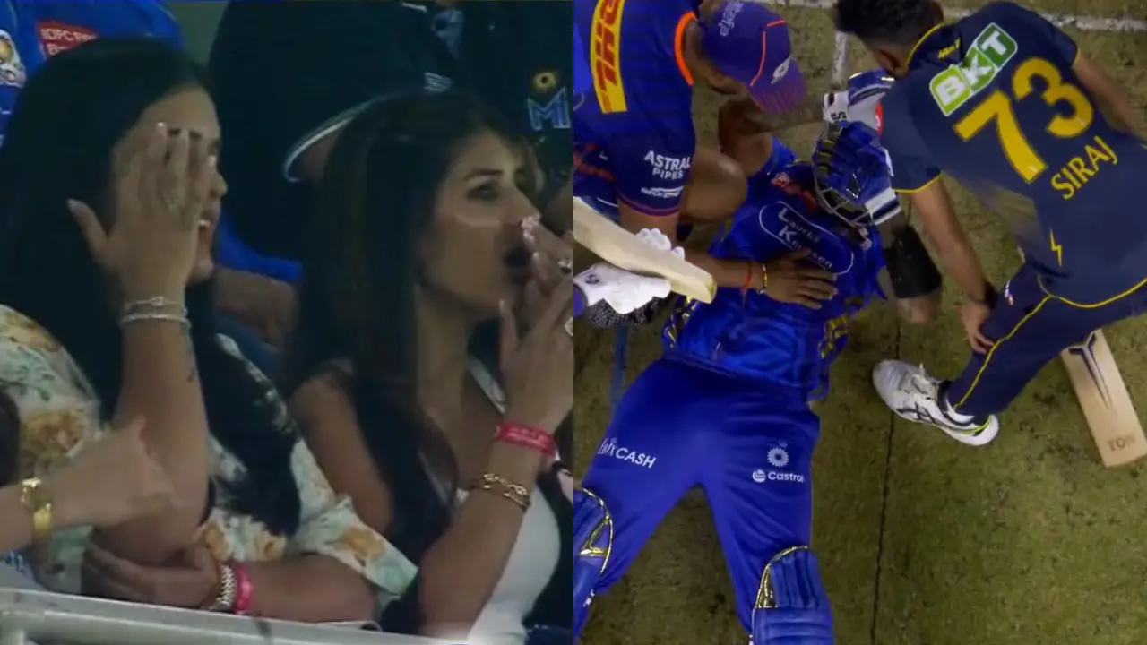 IPL 2025 | Terrifying moment: Suryakumar Yadav struck on helmet, falls flat; wife Devisha’s concern goes viral-WATCH IPL 2025 | Terrifying moment: Suryakumar Yadav struck on helmet, falls flat; wife Devisha’s concern goes viral-WATCH