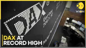 Germany's DAX rises despite GDP contraction, Adidas drives record high