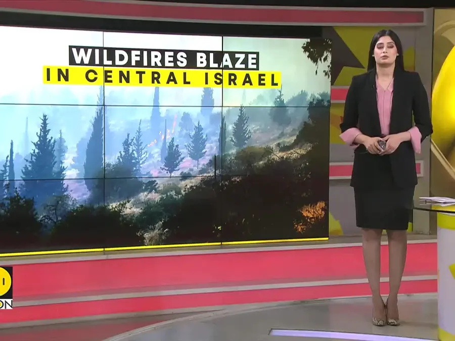 Wildfires rage in central Israel; PM Netanyahu visits emergency headquarters