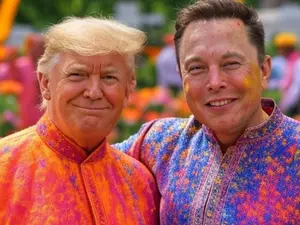 'AI-Generated Holi Bash': PM Modi, Donald Trump, Musk, Meloni and Virat Kohli come together for a festive splash!
