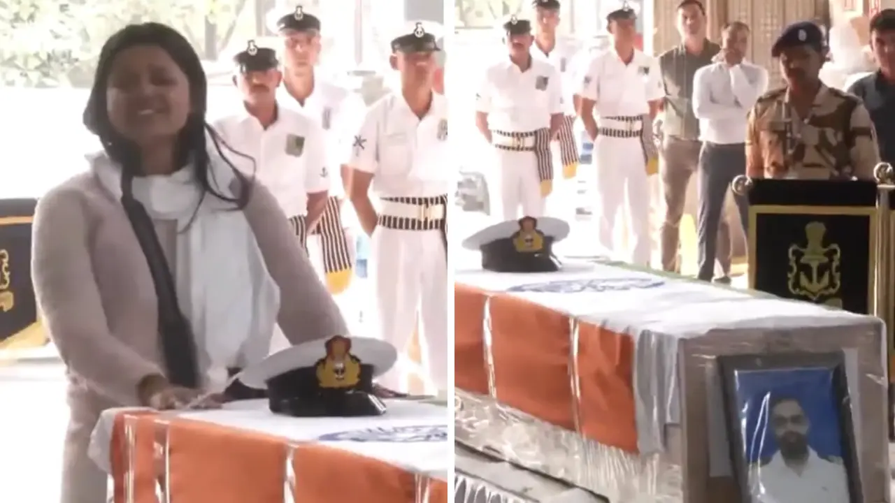 'World is still surviving...': Navy officer's wife bids emotional farewell to husband who died in J&K terror attack | Video 'World is still surviving...': Navy officer's wife bids emotional farewell to husband who died in J&K terror attack | Video