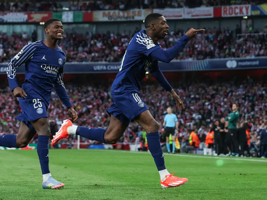 Champions League: Ousmane Dembele sinks Arsenal as PSG seize edge semi-final