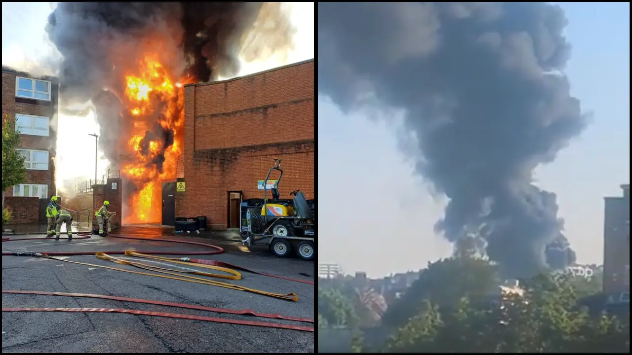 Major explosion in London triggers massive fire, 15 fire engines and nearly 100 firefighters at the scene Major explosion in London triggers massive fire, 15 fire engines and nearly 100 firefighters at the scene