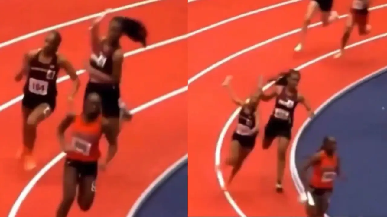 WATCH | Virginia high school runner who hit her competitor with baton charged with assault