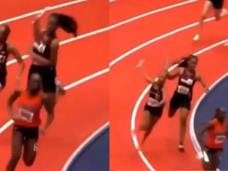 WATCH | Virginia high school runner who hit her competitor with baton charged with assault