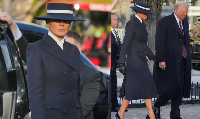 Donald Trump inauguration: Melania Trump looks graceful in blue classic coat dress | See pics Donald Trump inauguration: Melania Trump looks graceful in blue classic coat dress | See pics
