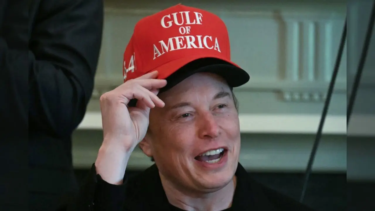 Musk dons ‘double hat’ at cabinet meeting; Trump officials show off ‘Gulf of America’ hats Musk dons ‘double hat’ at cabinet meeting; Trump officials show off ‘Gulf of America’ hats