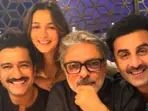 Alia Bhatt, Ranbir Kapoor and Vicky Kaushal celebrate 'magician sir' Sanjay Leela Bhansali's b'day | In pics