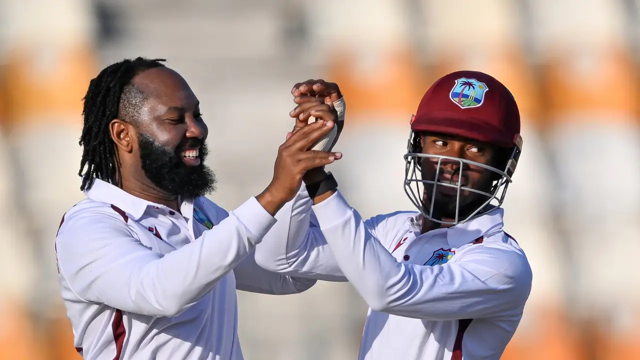 PAK vs WI: West Indies earn slender lead over Pakistan after Noman hat trick PAK vs WI: West Indies earn slender lead over Pakistan after Noman hat trick