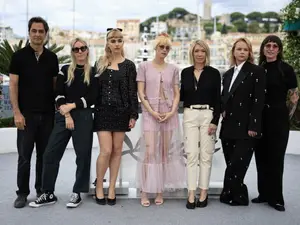 Cannes 2025: Newlyweds Kristen Stewart and Dylan Meyer attend The Chronological of Water premiere