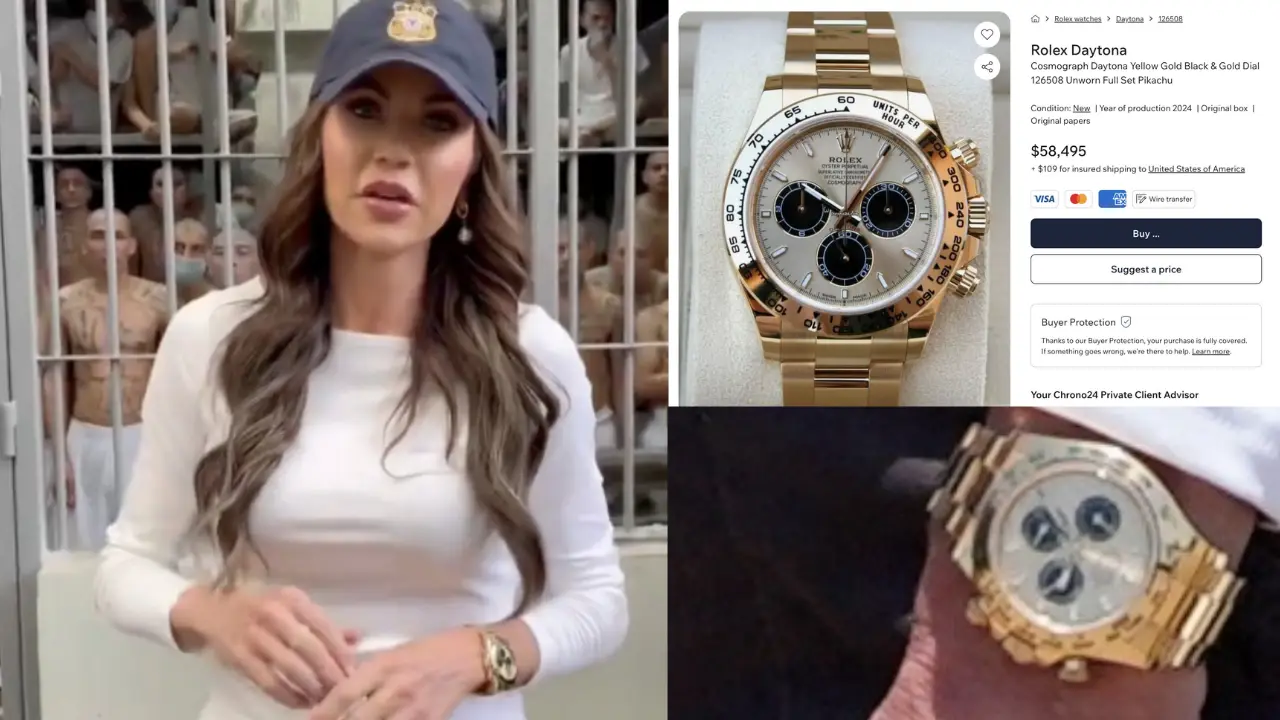 'How does she buy a Rolex?' Kristi Noem wears '$60k watch' during her visit to Venezuelan prisoners, internet reacts 'How does she buy a Rolex?' Kristi Noem wears '$60k watch' during her visit to Venezuelan prisoners, internet reacts
