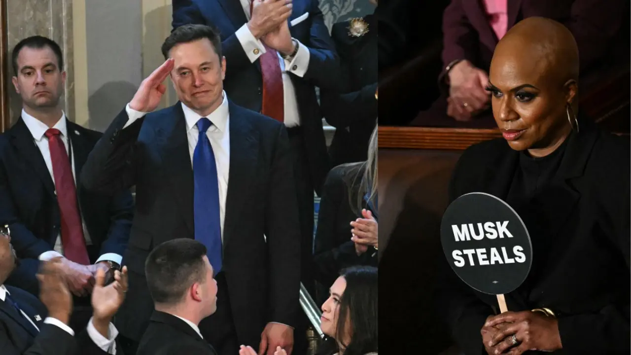 Donald Trump asks Congress to applaud DOGE chief Elon Musk as Democrats hold signs 'Musk steals' Donald Trump asks Congress to applaud DOGE chief Elon Musk as Democrats hold signs 'Musk steals'