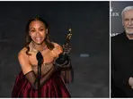 James Cameron congratulates Zoe Saldana on Oscar win