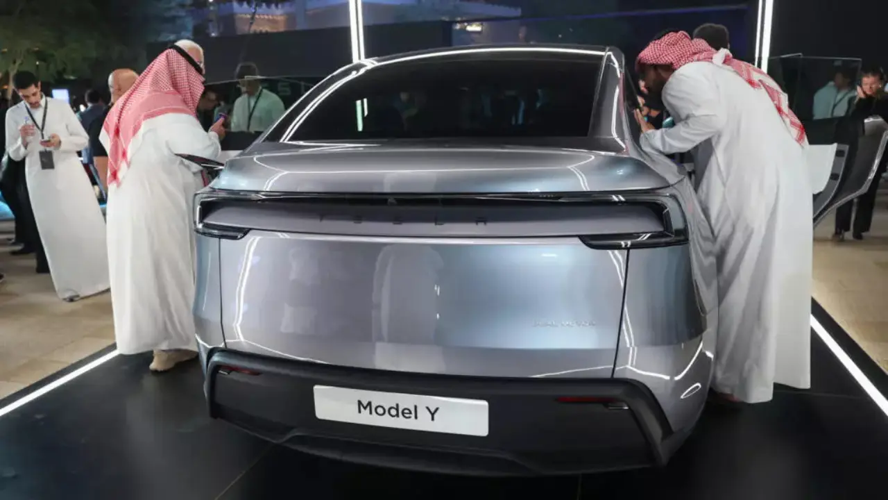 Elon Musk's Tesla launches in Saudi Arabia, first showroom opens in Riyadh Elon Musk's Tesla launches in Saudi Arabia, first showroom opens in Riyadh