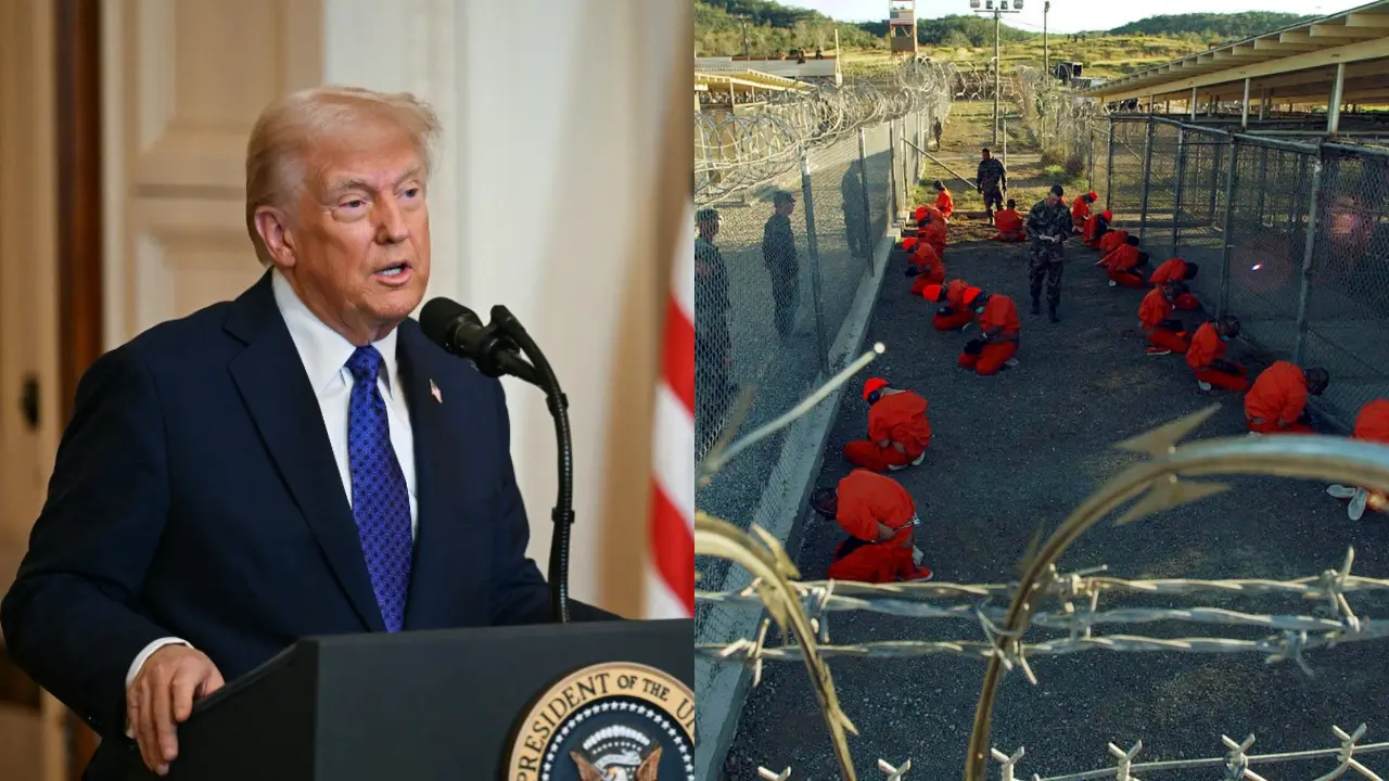 Donald Trump unveils plan to detain 30,000 'criminal illegal aliens' at notorious Guantanamo Bay military prison Donald Trump unveils plan to detain 30,000 'criminal illegal aliens' at notorious Guantanamo Bay military prison