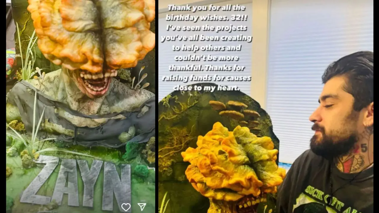 Zayn Malik celebrates 32nd birthday with a CRAZY Last Of Us-themed cake