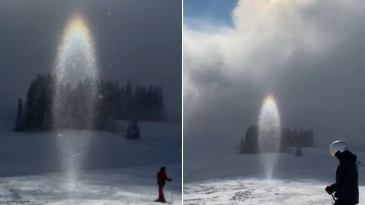 What is rare ‘sun candle’ phenomenon? Austria skier captures its magical video What is rare ‘sun candle’ phenomenon? Austria skier captures its magical video