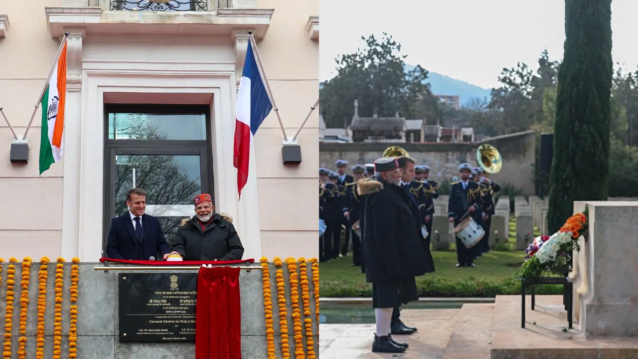 PM Modi in Marseille: Inaugurates Indian consulate, pays tribute to Indian soldiers killed in World Wars PM Modi in Marseille: Inaugurates Indian consulate, pays tribute to Indian soldiers killed in World Wars