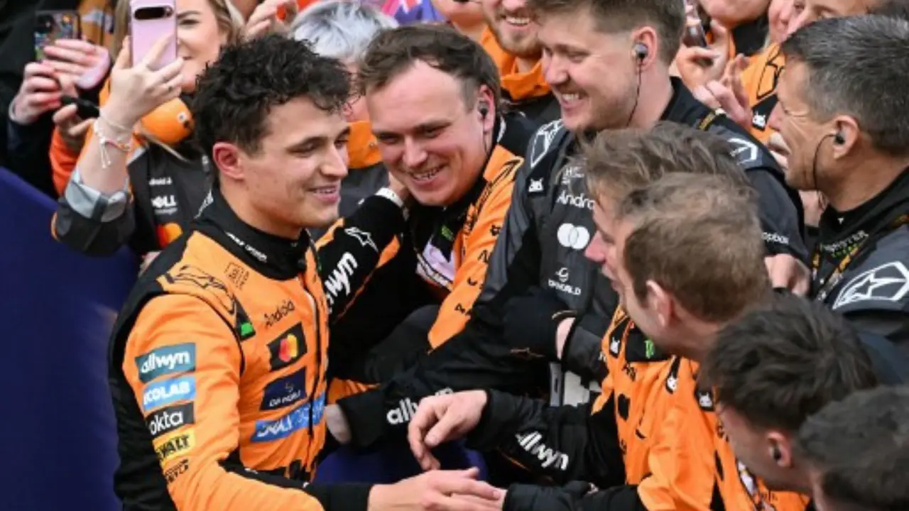 Formula 1: Lando Norris holds off Max Verstappen to win rain-hit Australian Grand Prix