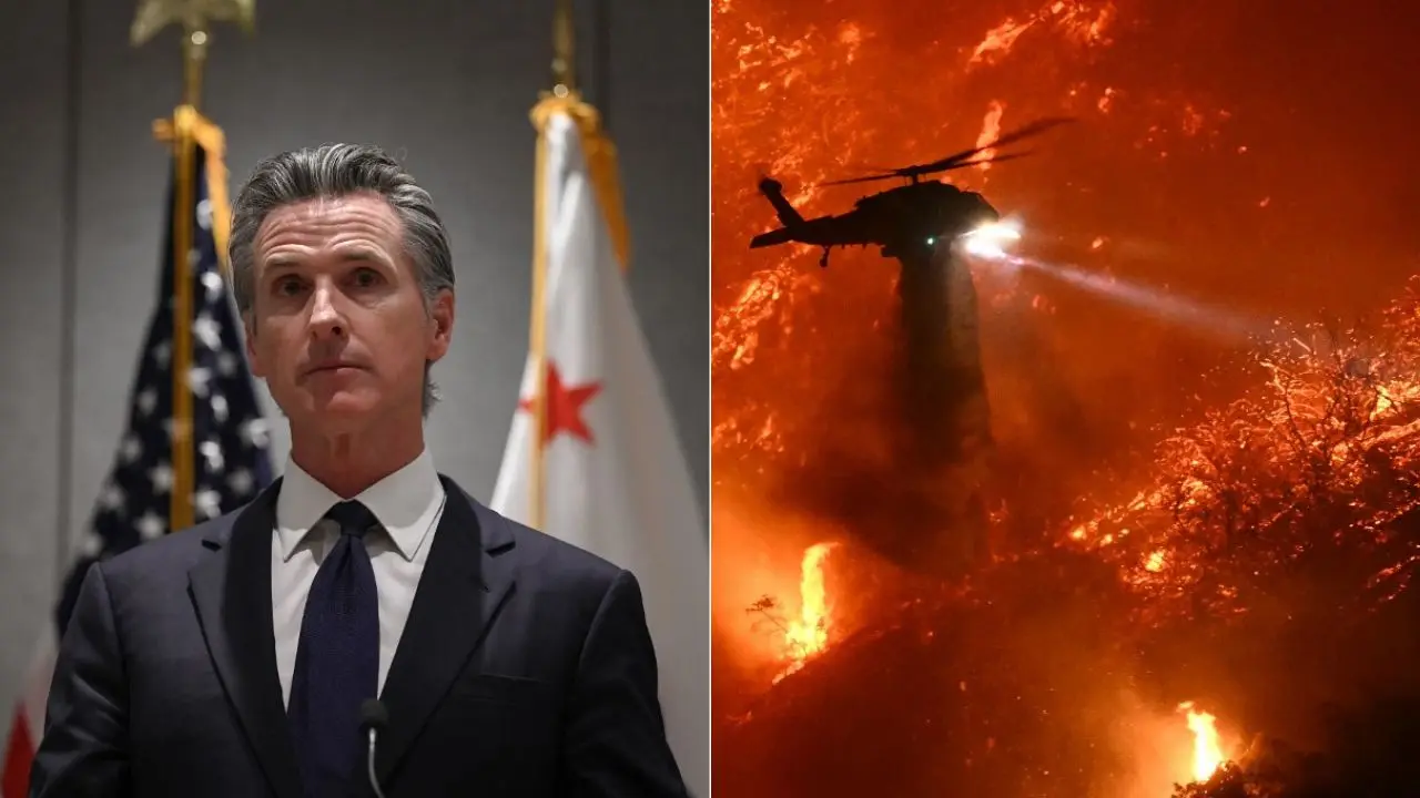 California Governor Newsom deflects blame as wildfires claim 16 lives California Governor Newsom deflects blame as wildfires claim 16 lives