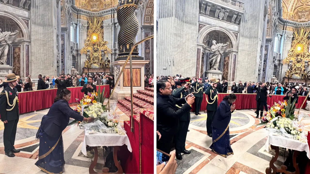 India's President Murmu pays homage to Pope Francis, to attend funeral tomorrow India's President Murmu pays homage to Pope Francis, to attend funeral tomorrow