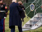 'Grandpa' Trump helps Elon Musk's son X to board Marine Force One