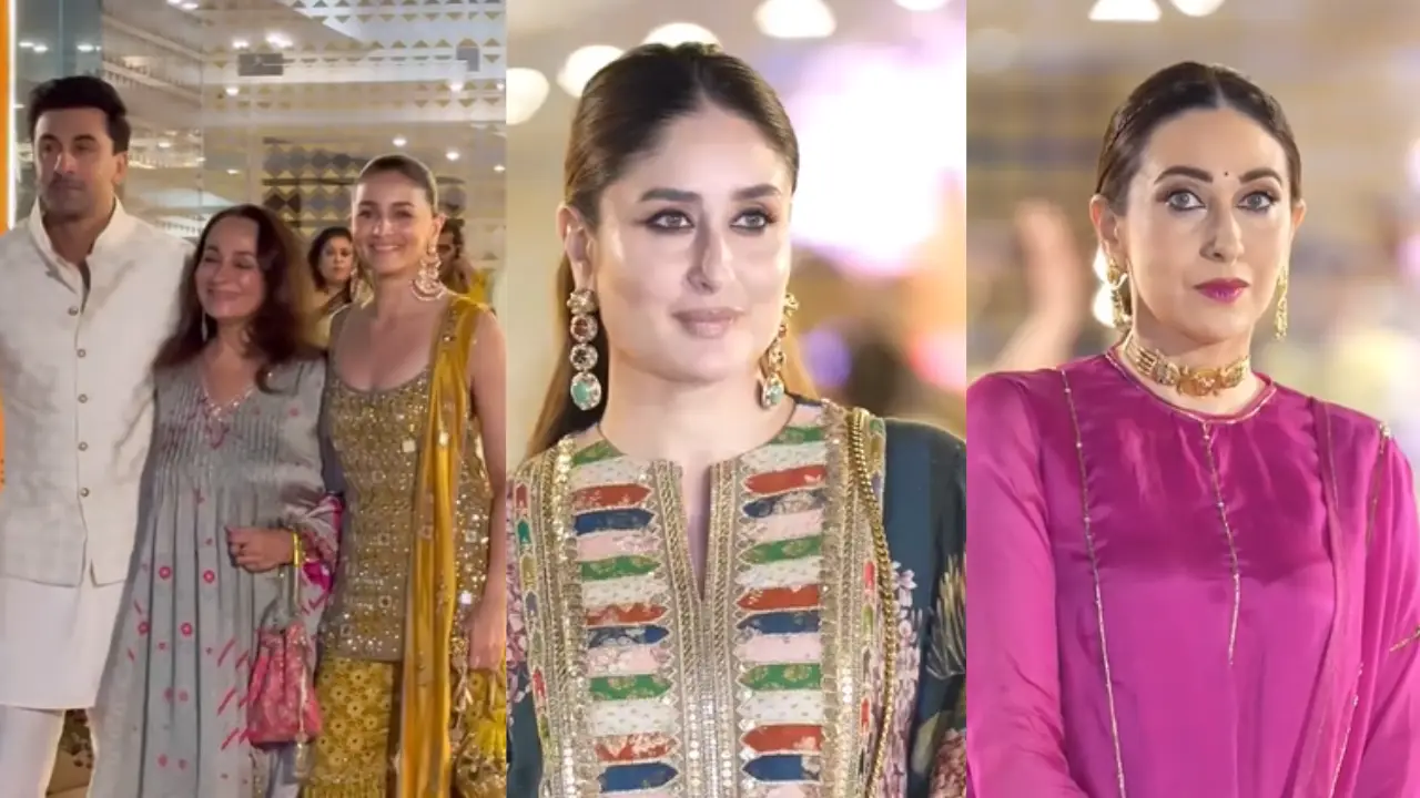 Ranbir Kapoor, Alia Bhatt and Kareena Kapoor at Aadar Jain-Alekha Advani's pre-wedding ceremony Ranbir Kapoor, Alia Bhatt and Kareena Kapoor at Aadar Jain-Alekha Advani's pre-wedding ceremony