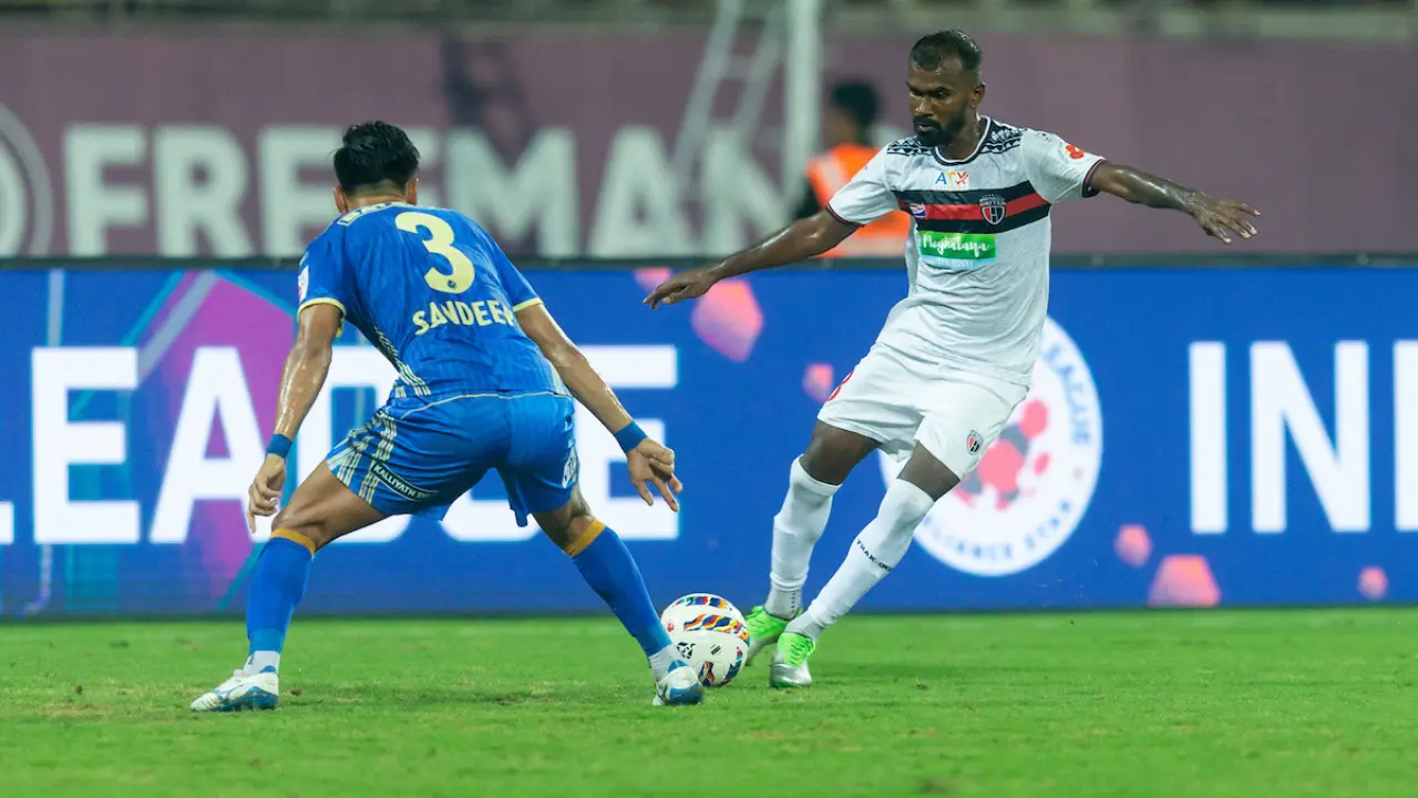 ISL 2024-25: 10-men Kerala Blasters snatch point after goalless draw against NorthEast United ISL 2024-25: 10-men Kerala Blasters snatch point after goalless draw against NorthEast United