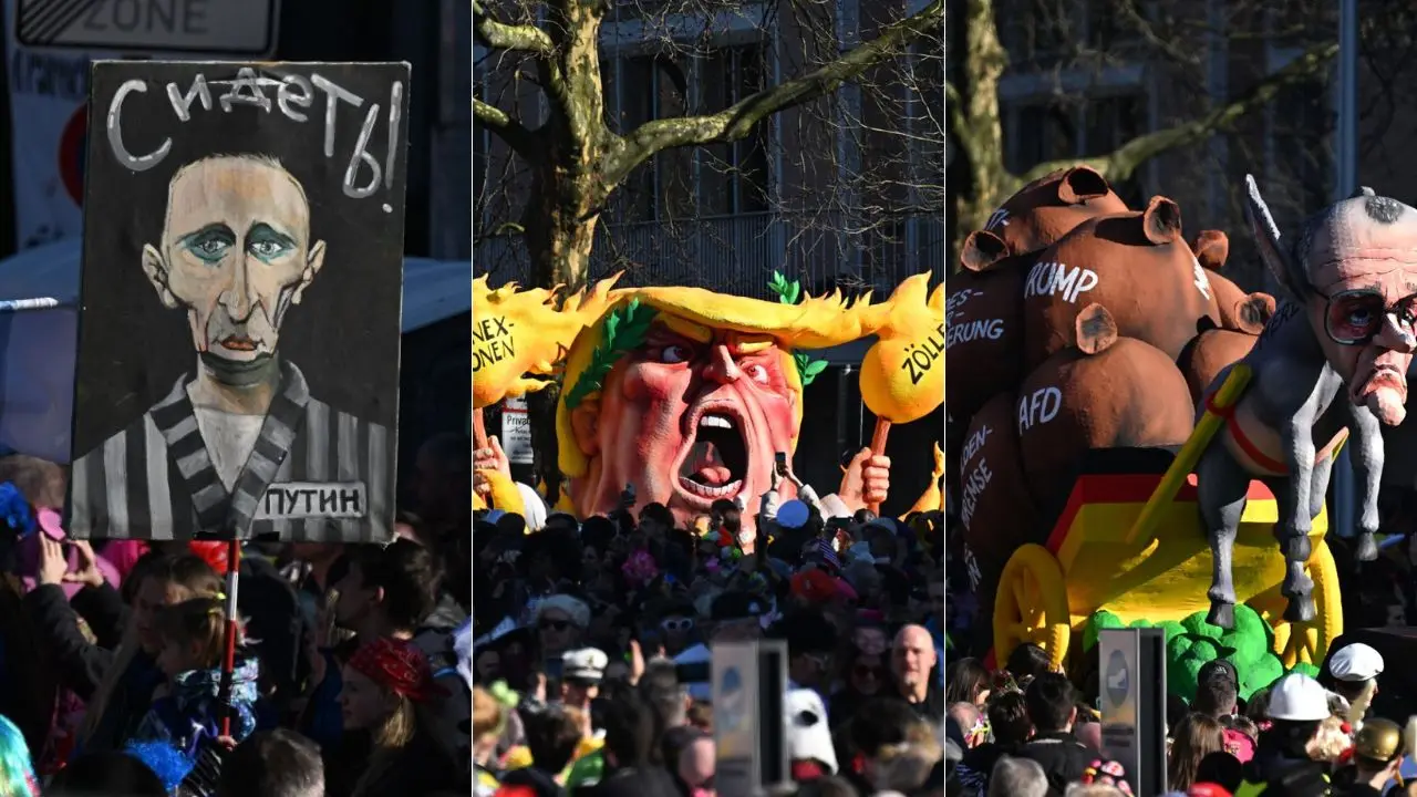 Germany’s Rose Monday carnival: Artist’s provocative floats feature Putin, Trump, other leaders