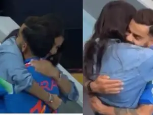 Adorable! Virat Kohli celebrates Champions Trophy win with a warm hug to Anushka Sharma | Watch
