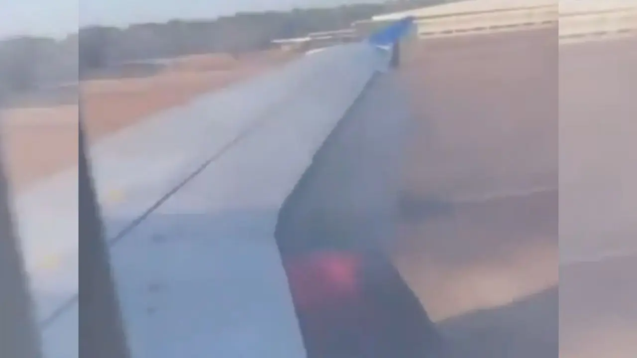 Video: Passengers panic as plane catches fire during takeoff at Houston airport