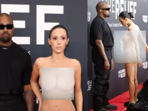 Kanye West and his wife Bianca Censori escorted out of Grammys after showing up uninvited and in a NAKED dress