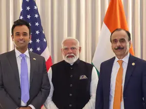PM Modi meets Indian-American entrepreneur-politician Vivek Ramaswamy in US