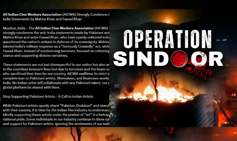 'No Indian artist will collaborate':  Indian film workers body slams Pakistani actors who sided with Pakistan over Operation Sindoor