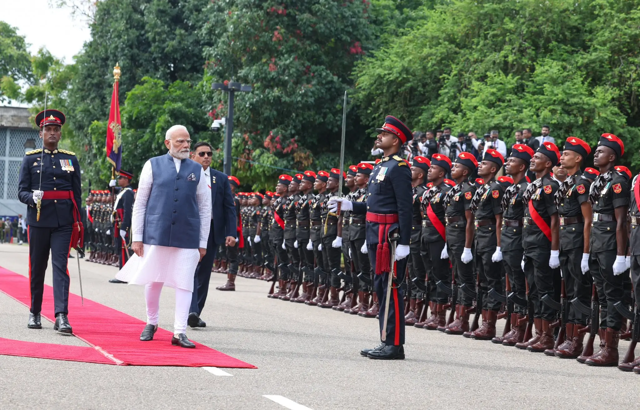 WATCH | PM Modi receives ceremonial welcome in Colombo, meets Sri Lankan President WATCH | PM Modi receives ceremonial welcome in Colombo, meets Sri Lankan President