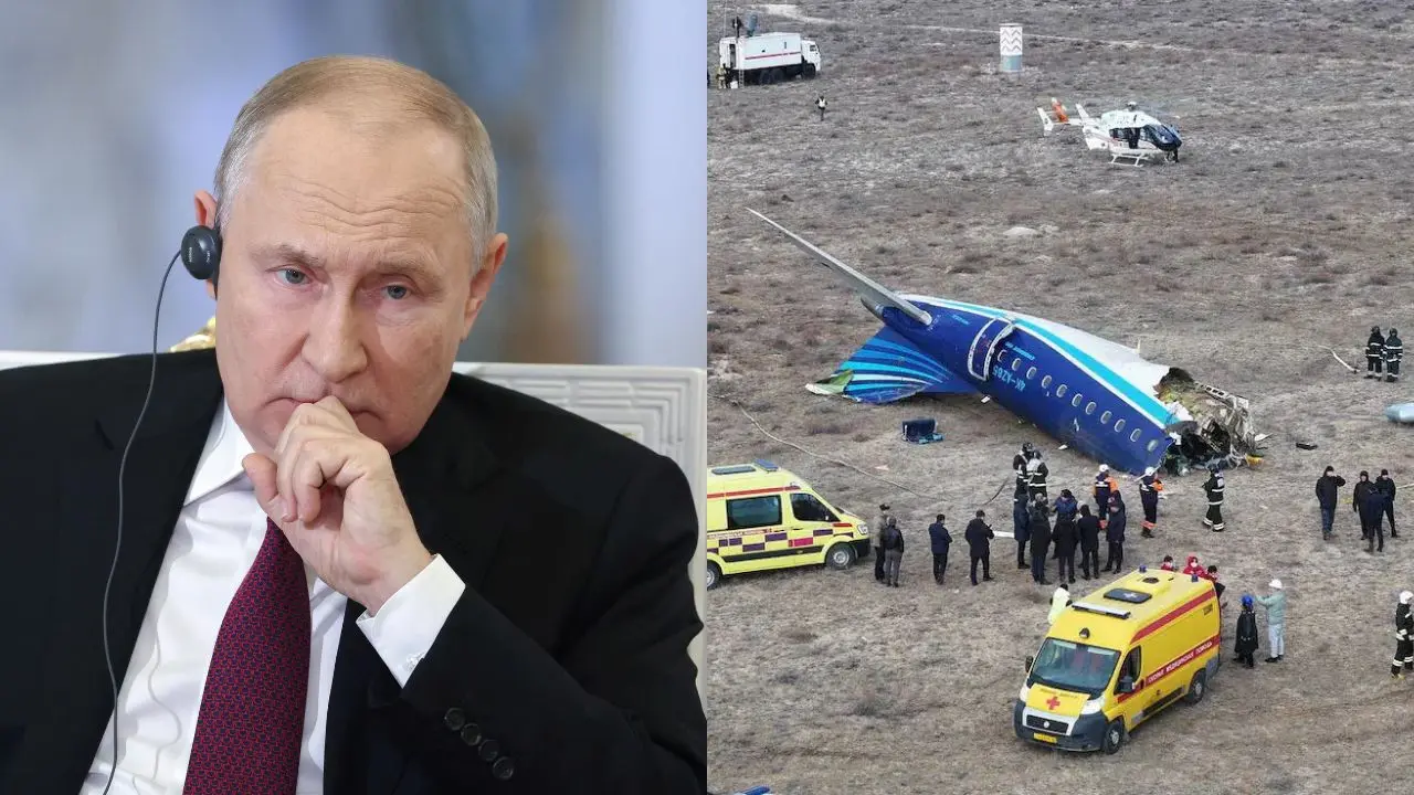 Azerbaijan plane crash: Putin dials Azeri Prez to apologise for 'tragic incident' that killed 38 Azerbaijan plane crash: Putin dials Azeri Prez to apologise for 'tragic incident' that killed 38