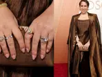 India's Guneet Monga shines in a metallic Manish Malhotra ensemble at Oscars