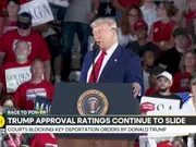 Donald Trump’s approval rating drops consistently ,polls show approval steady decline