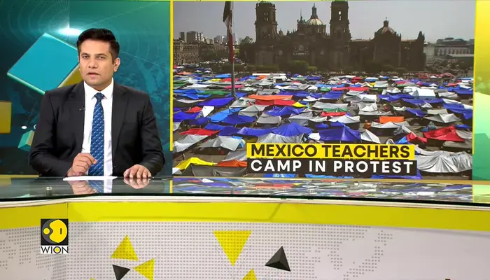 Mexico teachers camp in protest, demand pension reform repeal
