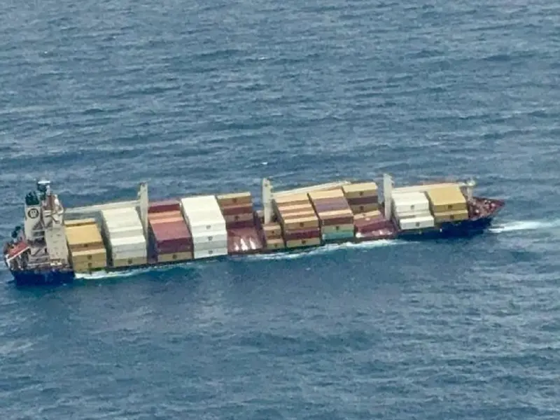 Massive cargo ship faces risk of sinking off Kochi; rescue ops underway Massive cargo ship faces risk of sinking off Kochi; rescue ops underway