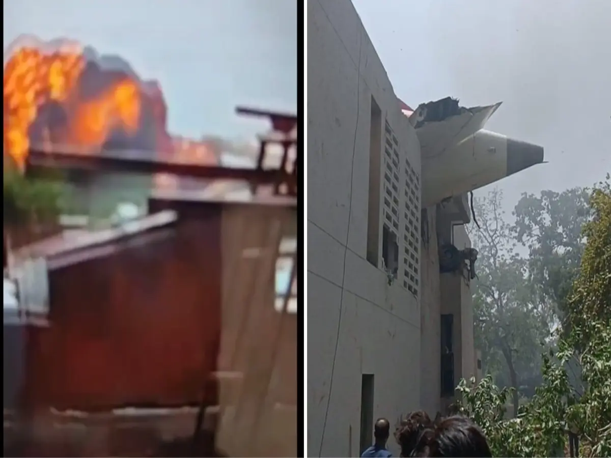 Air India plane with 242 on board crashes in Gujarat during takeoff, turns to fireball