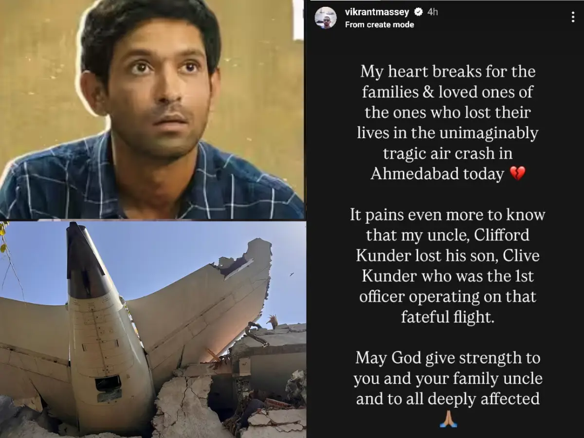 Ahmedabad plane crash | 'It pains even more...': Clive Kunder, co-pilot of Air India flight was Vikrant Massey's cousin