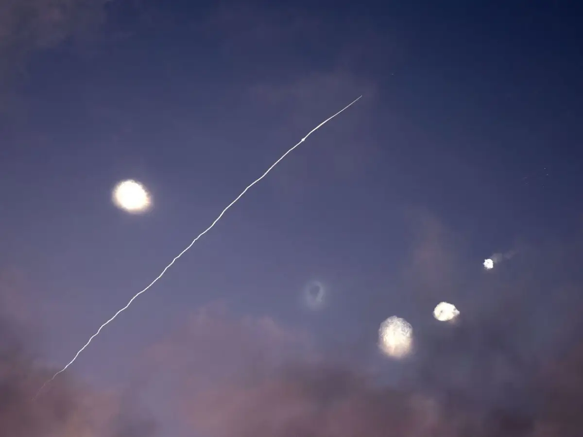 Two dead in Iranian missile barrage