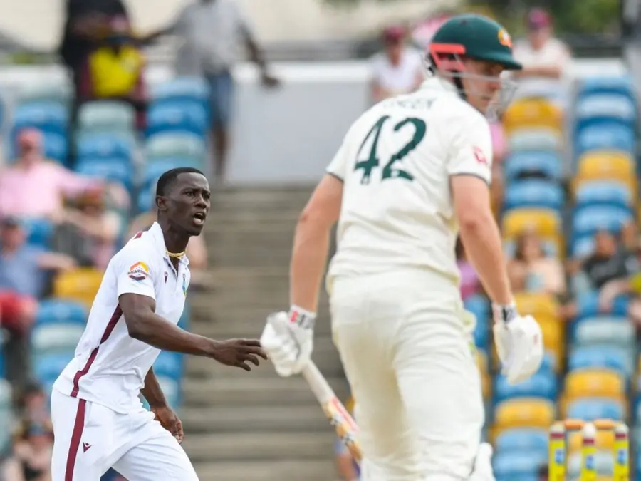 Shamar Joseph replies to Ian Healy’s ‘You’re no Ambrose’ remark with four-for on day one against AUS