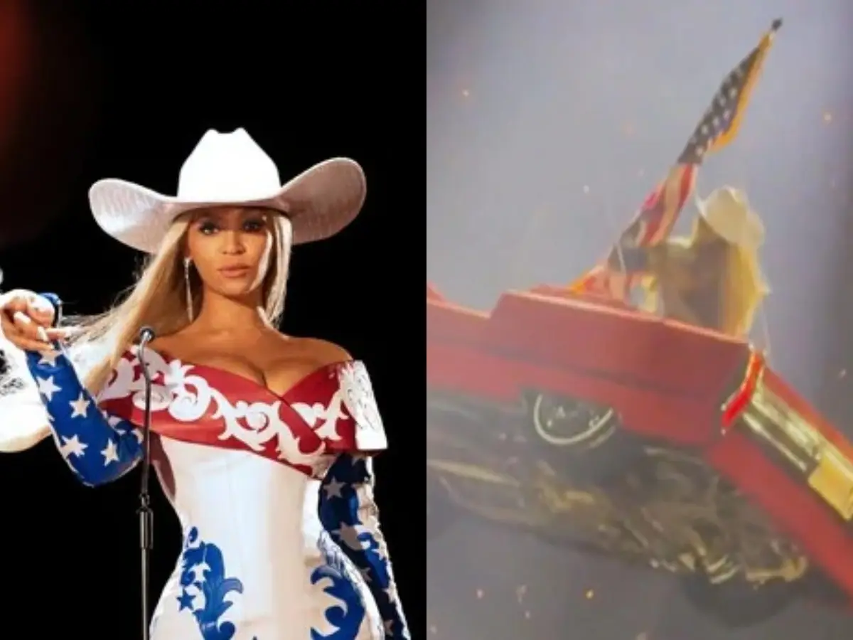 Beyonce escapes major mishap after car malfunctions mid-air during Cowboy Carter Tour Beyonce escapes major mishap after car malfunctions mid-air during Cowboy Carter Tour