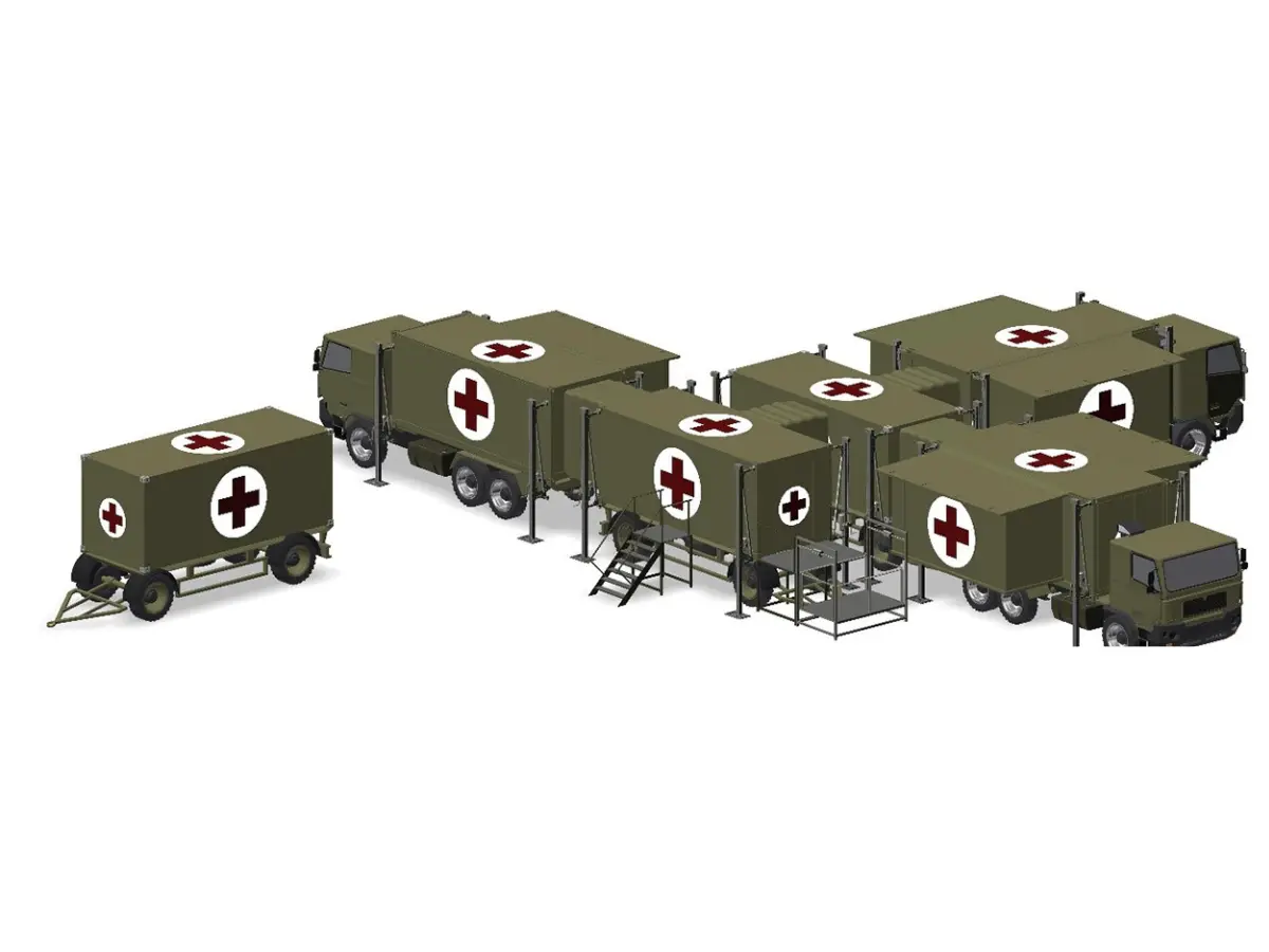 Field hospital and rescue stations