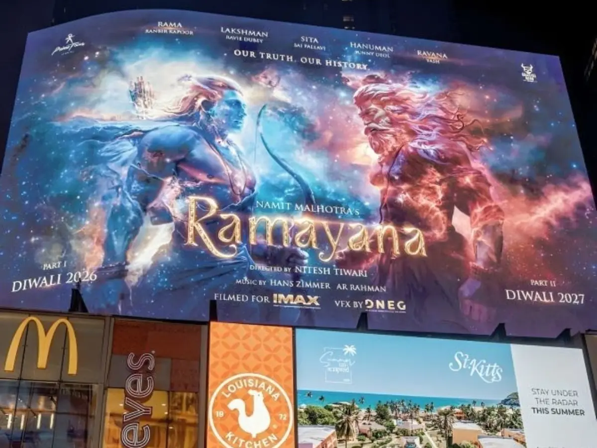Ramayana: Ranbir Kapoor-Sai Pallavi-Yash starrer goes global! Poster lights up at NYC's Times Square after India launch Ramayana: Ranbir Kapoor-Sai Pallavi-Yash starrer goes global! Poster lights up at NYC's Times Square after India launch