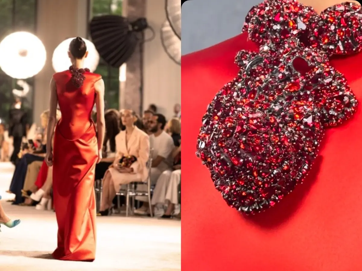 Schiaparelli's Beating-Heart Dress! Designer Daniel Roseberry gives close-up look at the outfit created for Autumn 2025 Couture collection Schiaparelli's Beating-Heart Dress! Designer Daniel Roseberry gives close-up look at the outfit created for Autumn 2025 Couture collection